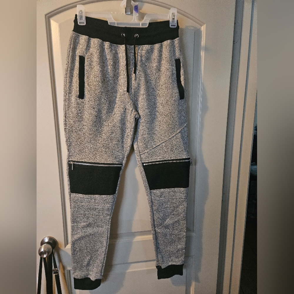 Gray and Black Joggers
